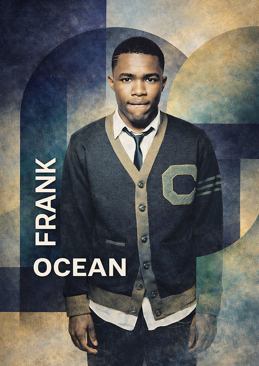 Frank Ocean Portrait Canvas Print & Poster Wall Art - AI PRINT LAB